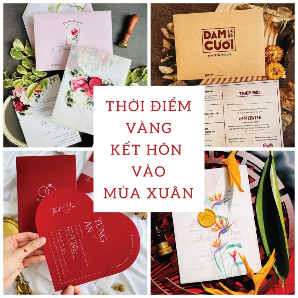 Thời điểm vàng để đặt thiệp cưới 2024